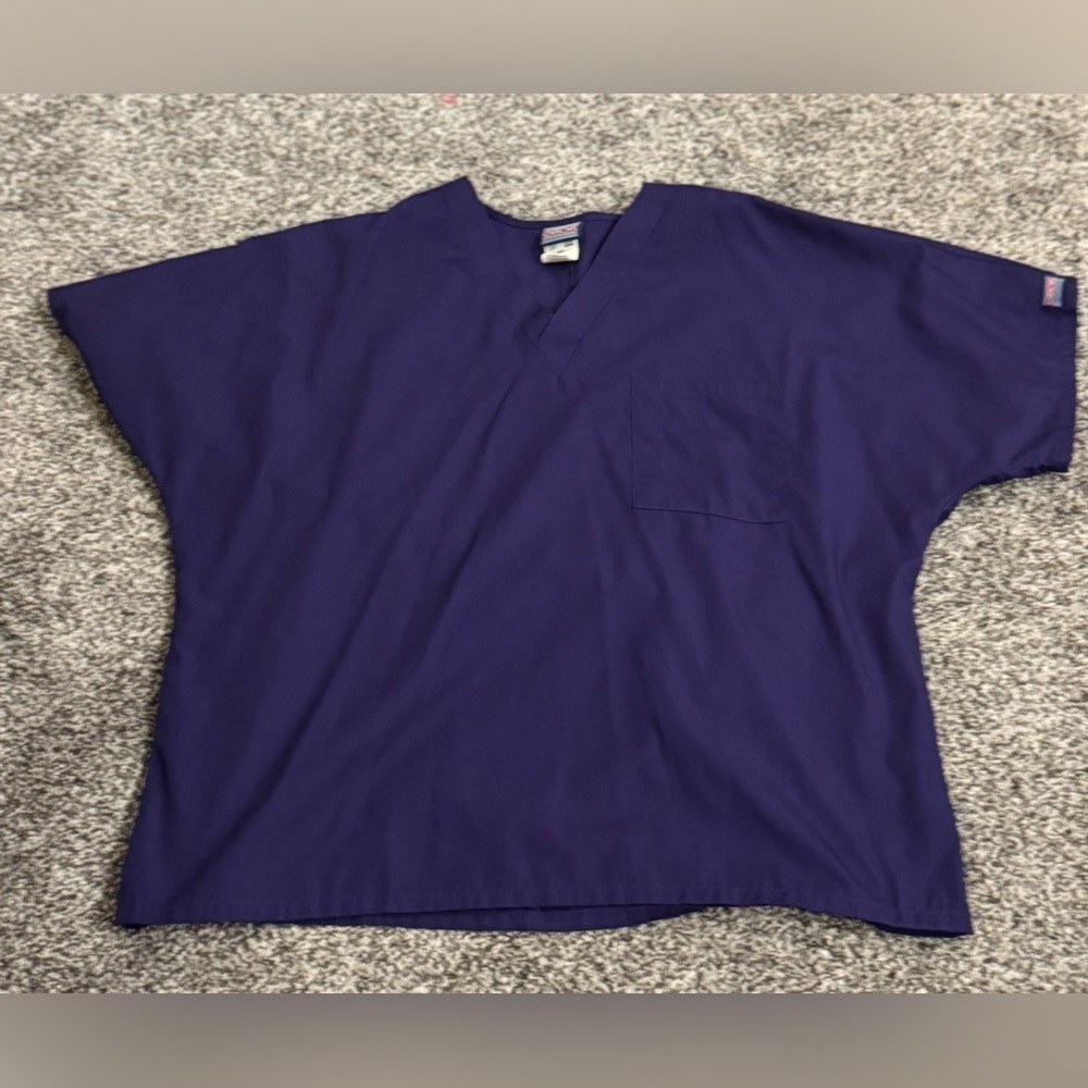 Cherokee Large Grape V-Neck Scrub Top